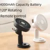 Electric Fans USB Rechargeable Portable Desk Fan Folding Cooling Fan Outdoor Camping Mini Floor Fan 4000mAh Home Office Fan with Clip R230802