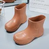 Stövlar Yishen Women Rain Trend Walking Casual Shoes Waterproof Ankle Thick Bottom 4 5cm Jelly Boot Bottes De Pluie 230801