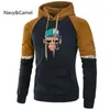 Hommes Hoodies Style Européen Américain Personnalité Fumer Singe Hommes À Capuche Raglan Surdimensionné Vêtements Ras Du Cou Swetshirt Mode Pull