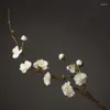 Decorative Flowers Pastoral Style Artificial For Home/Party Decor Beautiful Display Fake Plum Blossom Handmade Silk