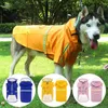 Dog Apparel Pet Rain Coat 2XL-5XL Hoody Waterproof Jackets PU Raincoat Reflective Breathable Zipper Clothes Hooded Jumpsuit Drop