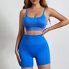 Aktywne zestawy sportowe legginsy kobiety kobiety Produkty z seksownej spódnicy z biustonoszem Zestaw potu na top szorty Gym