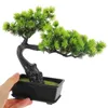 Dekorativa blommor falska växter skrivbord bonsai dekor konstgjorda träd realistiska imitation tall ornament