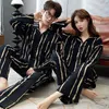 Pyjamas de vêtements de nuit pour femmes pour Couples Pyjama homme à manches longues Pijamas femmes ensembles de pyjama vêtements de détente décontracté vêtements de maison famille