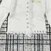 Vinter stickad cardigan designer tröja kvinnor stickad frans topp modebrev broderad långärmad stickad topp smal fit top236r