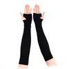 Fingerless Gloves 1pair Sport Arm Sleeves Cycling Running Fishing Climbing Cover Sun UV Protection Cool With 5-finger Cuff Outdoor