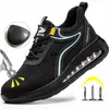 Boots Breathable Steel Toe Safety Shoes for Men Work Puncture Proof Sport Sneakers Male Construction Security 230801