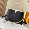 Designer tas dames handtassen bloem luxe metalen lederen ontwerpers tassen hoge kwaliteit ketting schoudertassen klassieke letter merklogo dames portemonnee