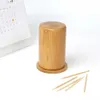 2st Toothpick Holders Tandpetare Holder Dispenser Box Wood Cocktail Stick Träkök Tandpetare Behållare R230802