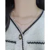 Chains Small And Luxurious Design Minimalist Gold Pearl Collarbone Necklace 925 Sterling Silver Female Texture