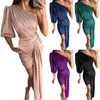 Casual Dresses Luxury Women's Dress Fashion Versatile Sexig axel Multicolor Elegant Party Evening Prom Robe Femmes Vestidos