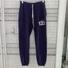 Herrbyxor 2023SS Vintage 3D Puff Print RRR123 Sweatpants Män kvinnor 1: 1 Toppversion överdimensionerade dragsko -färgämnen RRR 123 byxor