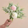 Fleurs décoratives Blanc Artificielle Gypsophile Mariage Maison Automne Décoration Haute Qualité Grand Bouquet De Luxe Faux Arrangement De Fleurs En Vrac