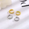 Dos boucles d'oreilles à la mode argent or couleur cerceau chinois pièce chanceux souhait pour femmes fille cadeau mode bijoux livraison directe en gros