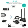 EDUP (1 confezione) Scheda Pcie WiFi 6E con base antenna 6dBi, 802.11AX BT 5.2 AX212598.42inchAX210NGW Dissipatore di calore Scheda di rete wireless Tri-Band 6G/5.8G/2.4GHz WiFi 6 PCI-E