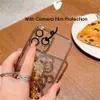 Cell Phone Cases Cartoon Bear Quicksand Phone Case for iPhone 11 12 13 14 Pro Xs Max 7 8 14 Plus XR X Lens Protective Film Clear Shockproof Cover L230731