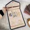 Boîtes à bijoux Roll Foldable Case Organisateur de voyage Portable pour Journey Boucles d'oreilles Bagues Diamant Colliers Broches Sac de rangement 230801