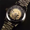 Orologi da polso Orologi meccanici automatici in bronzo vintage da uomo Scheletro Shenhua Acciaio inossidabile Reloj Hombre