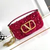 3D Handbag with Bright Bead Wear Design Fashion Designer Crossbody Dinner Bag Detachable Shoulder Strap 20240110