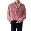 Men's Casual Shirts 2023 Brand Clothing Spring Long-Sleeved High Quality Fringe Trim For Loose Party Shirt Stage Costume