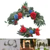 Decorative Flowers 2Pcs Handmade Wedding Arch Kit Green Leaves Artificial For Ceremony Welcome Card Sign Corner Decorations