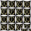 Kissen/Dekorative Kissen Schwarz Goldene Alphabet Buchstaben Krone Polyester Kissen Er Dekorative Kissen Für Sofa Home Dekoration Drop Dhxo8