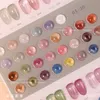 Nail Polish 30 Colors Jelly Transparent Gel Nude Pink Skin Color UV Soak Off Varnish Jade Art Lacquer 15ml 230802