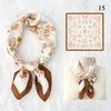 Scarves Floral Square Scarf Head Neck Stain Silk Paisley Sunscreen Hijab Neckerchief Headscarves Fashion DIY