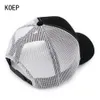 Ballkappen KOEP Typ Casual Solide Baumwolle Truck Cap Für Frauen Männer Schwarz Weiß Sommer Baseball Cool Mesh Dad Hüte Freies Schiff 230801