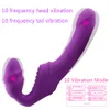 Dildos/dongs realistiska dildo vibrator massager stropplös rem på lesbisk dubbel huvud g-spot stimulera klitoris sexleksak för par dubbel motor 230801