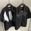 Mäns T -skjortor 1017 Alyx 9SM Black Zipper 1: 1 Högkvalitativ överdimensionerad casual graffiti Inkjet Logo Jackets