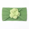 Haaraccessoires Geboren Baby Hoofddeksels Kinderen Peuter Baby Jongens Meisjes Stretch Hoofdband Effen Kleur Leuke Bloem Geknoopte Haarband