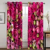 Curtain Romantic Rose Wedding Spring Design Modern 2 Pieces Thin Curtains For Living Room Bedroom Window Drape Decor