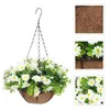 Fiori decorativi Ringhiera da giardino Cesto di fiori finti Decor Giorno dell'indipendenza Appeso Tappezzeria Trim Rose Vine Iron Artificial Faux Outdoor