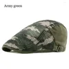 Berets Sommer Camouflage Cap Männer Sonnenblende Mesh Atmungsaktive Baskenmütze Mode Schirmmütze