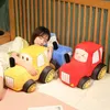 Plyschkuddar kuddar simulering traktor grävmaskin leksaker kawaii bildockor fyllda mjuka fordons kudde kreativ jul födelsedagspresent för barn 230802