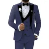 Men's Suits Mens Champagne Slim Fit 3 Pieces Business Jacket Tuxedos Blazer Gentleman For Wedding Groom Prom Evening Party School