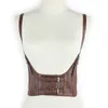 Belts Brand Vintage Women's Corset Vest Steampunk Harness Stretchy Waistcoat Wide Cincher With Buckle Cummerbunds