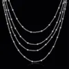 Łańcuchy 925 srebrna biżuteria mody 18 cali gładki łańcuch łańcucha do kobiet