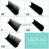 Faux cils Abonnie LMLULCLD Extension de cils en cachemire noir mat Extension de cils 815 mm Plateau de cils individuels mixtes x0802