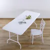 Table Cloth Outdoor Party Decoration Camping Set Protective Cover Milk Silk Solid Color Elastic Tablecloth