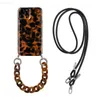 Étuis de téléphone portable Amber Leopard Bandbody Lanyard Marble Chain Étui en silicone pour iPhone 13 Pro Max 12 MiNi 11 Pro Max XR X XS Max 7 8 plus SE 2020 L230731