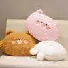 Cushion/Decorative 35cm kawaii Animal Teddy Bear Rabbit Frog Tiger Pig Plush Toys Cartoon Stuffed Soft Back Sofa Cushion for Girls Kids