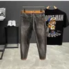 Mens Jeans Kpop Low Rise For Men Work Pants Bekväma stretchig snygg hållbar högkvalitet Fashion Edge Denim Trousers 230801