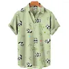 Chemises décontractées pour hommes canard impression 3d vêtements hommes mode à manches courtes plage garçons chemisier à boutonnage simple chemise hawaïenne