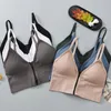 Yoga outfit dragkedja Push Up BH Colorful Sports Top Two Belt Croped Tops Time Limited Direct Selling