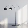 Golvlampor läser hög lampa stativ trä modern båge industriell glas boll