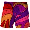 Men's Shorts Fitness Art Painting Printing Quick-drying Beach Swimwear Swimming Trunks Summer Beachwear Surfing