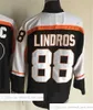 Movie Vintage Hockey 27 Ron Hextall Jerseys CCM Embroidery 88 Eric Lindros 26 Brian Propp 8 Dave Schultz 28 Claude Giroux Jersey White Oraneg Black