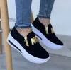 Sukienka Bute Casual Sneakers M drukowana platforma zamka błyskawicznego plus rozmiar wulkanizowane zapatillas Mujer Sapato Plataforma feminino 230801